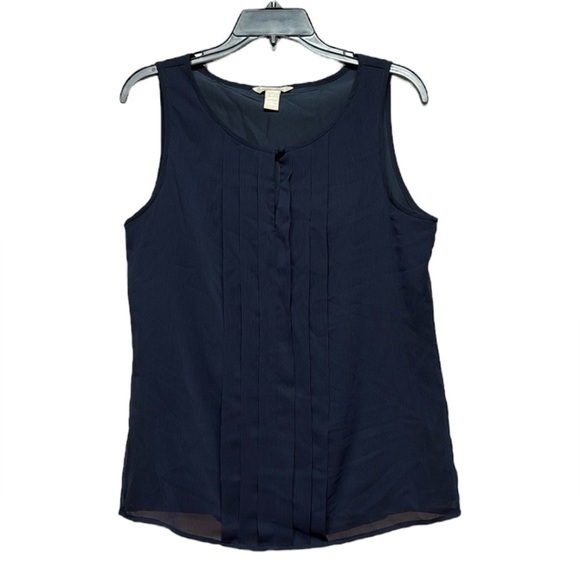 Banana Republic Blue Buttoned Tank Top - Picture 1 of 4